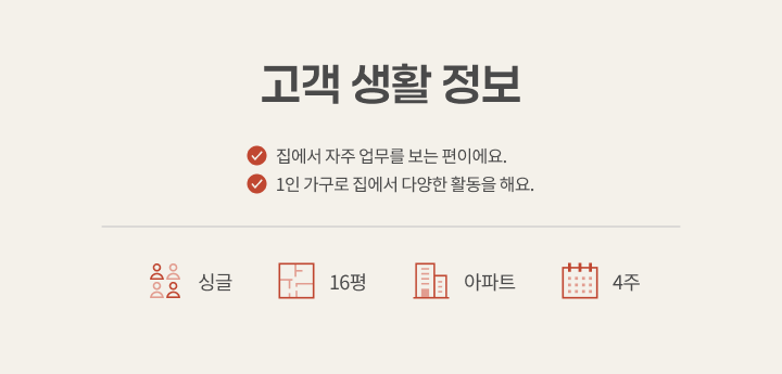서울 중랑구 신내6단지시영 아파트 16평, 고객 생활 정보 카드