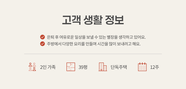 전라남도 여수시 남면 단독주택 39평, 고객 생활 정보 카드