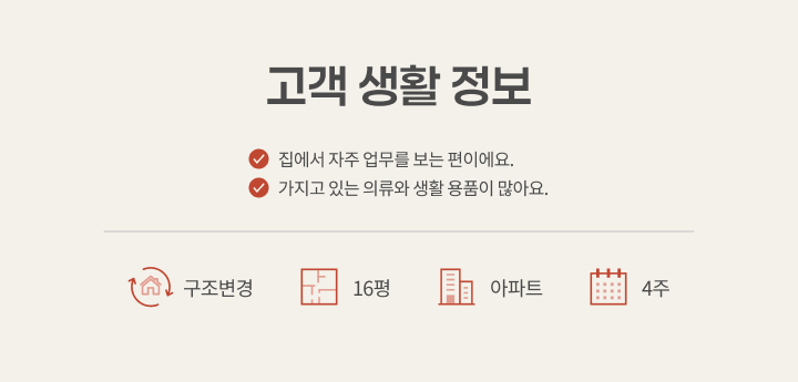 서울 중랑구 신내6단지시영 아파트 16평, 고객 생활 정보 카드