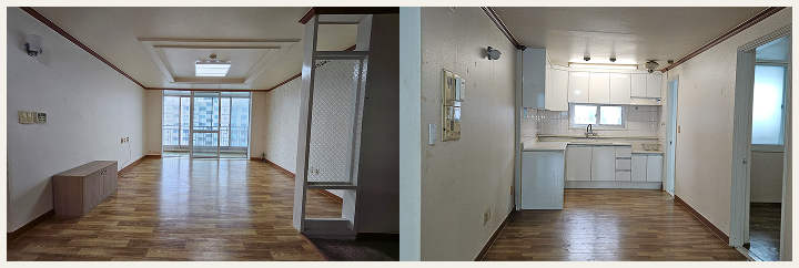 서울시 도봉구 도봉한신 아파트 30평, 좁은 거실과 구축 특유의 부족한 단열 성능으로 답답하고 추웠던 시공 전 모습 