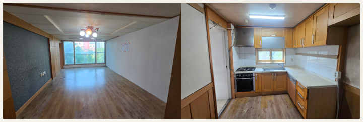 서울 동대문구 장안정은스카이빌 아파트 30평, 공간을 효율적으로 활용하기 어렵고 수납도 부족해 생활이 불편했던 시공전 모습
