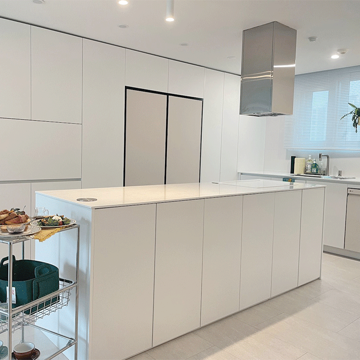 하이막스 오로라 블랑으로 완성한 주방 후기 모아보기