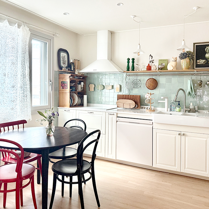 오산시 단독주택 인테리어, 인조대리석 하이막스로 화사한 20평