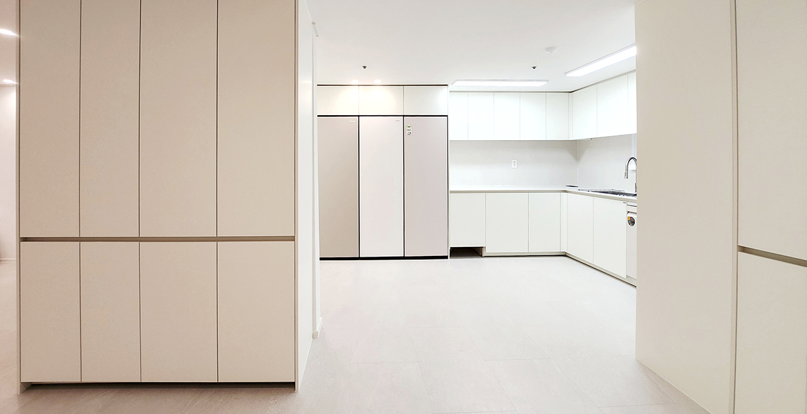 LX Z:IN 키친 셀렉션을 적용해 수납공간을 확보하고 효율적인 조리 동선 완성