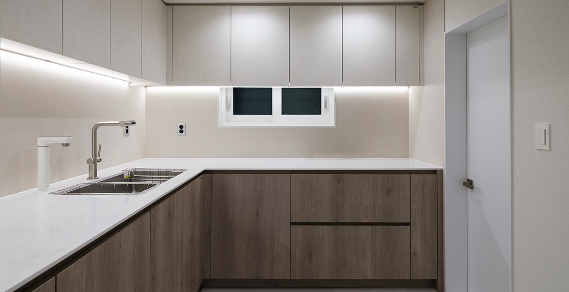 LX Z:IN 키친 셀렉션 5 홈 스토리지를 적용해 아늑한 무드 구현