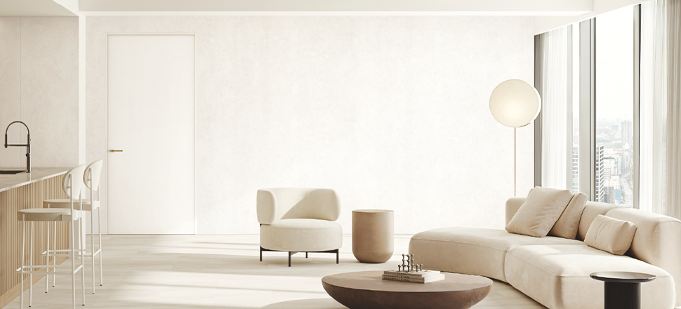 LX지인의 감각적인 디자인과 기능성까지 갖춘 벽지와 벽장재가 완성한 편안한 분위기의 공간